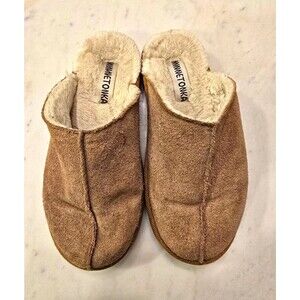 Minnetonka Suede Slippers Clogs Womens Size 8 Cozy